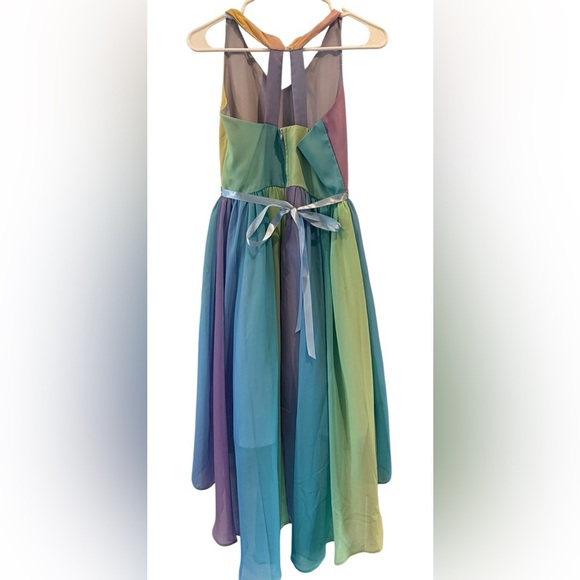 Rare Editions Rainbow Dress with High-Low Hem - Picture 4 of 7